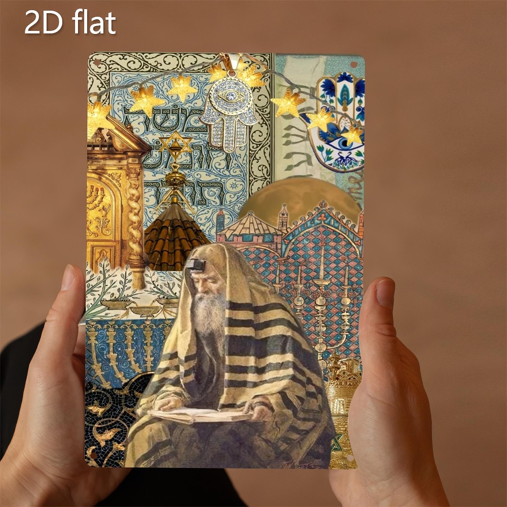 Wall Art - CIFBUY Vintage Yahudi Yaşlı Okuyor Alüminyum