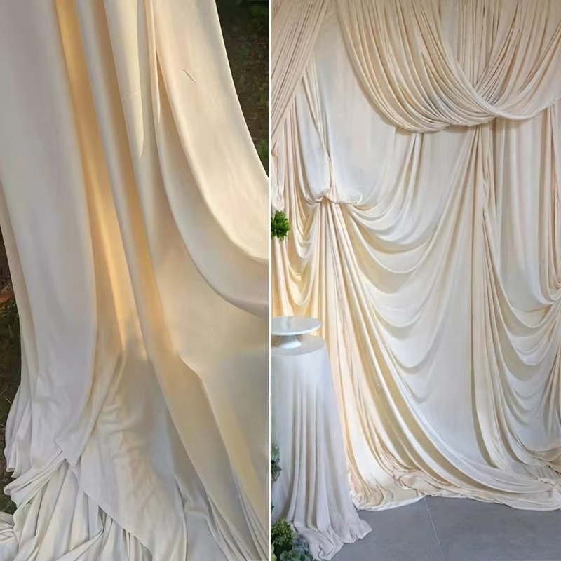 Curtain Curtain - Beyaz Kahve Sütü İpeksi Esnek Kumaş