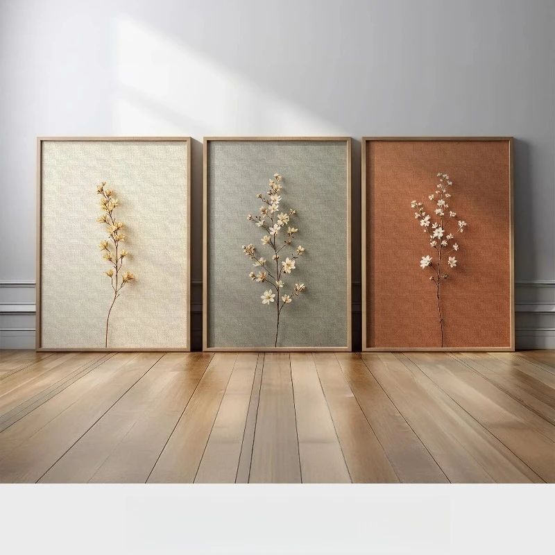 Abstract Canvas Set - Çoklu boyutlarda, çerçevesiz 3 adet kanvas