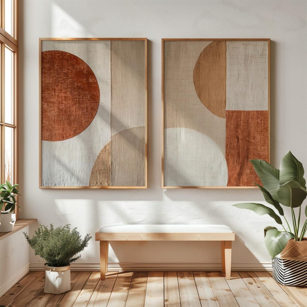 Abstract Canvas Set - 2 adet çerçevesiz kanvas tablo 2