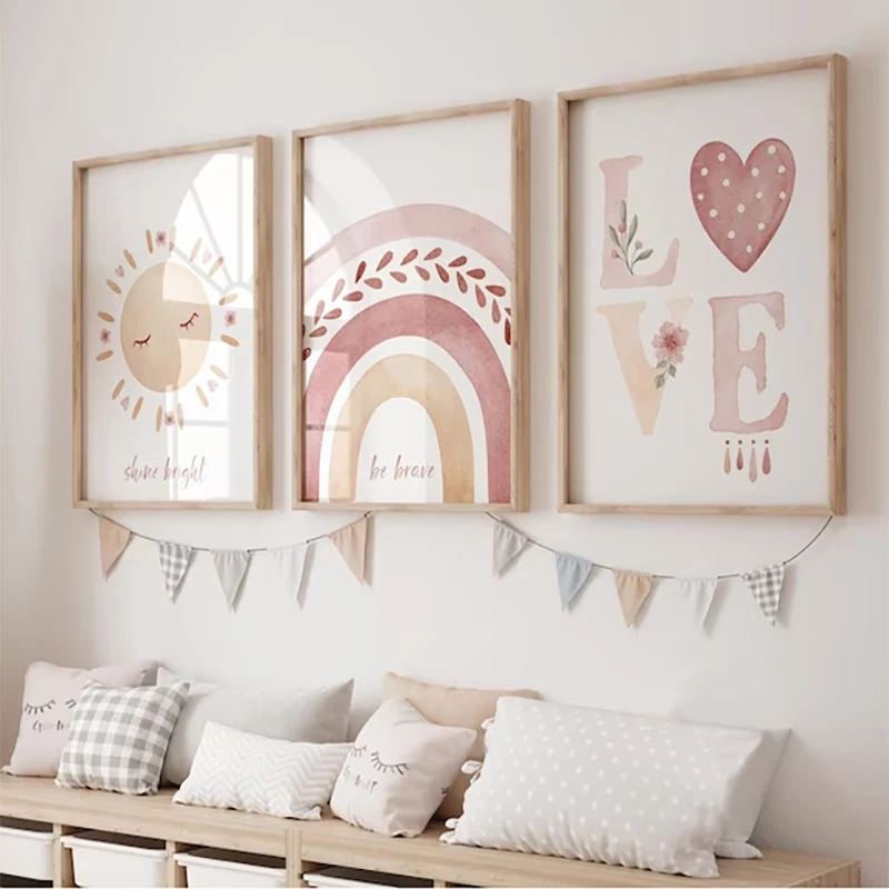 Abstract Canvas Set - 3 adet çerçevesiz kanvas tablo, Bohem