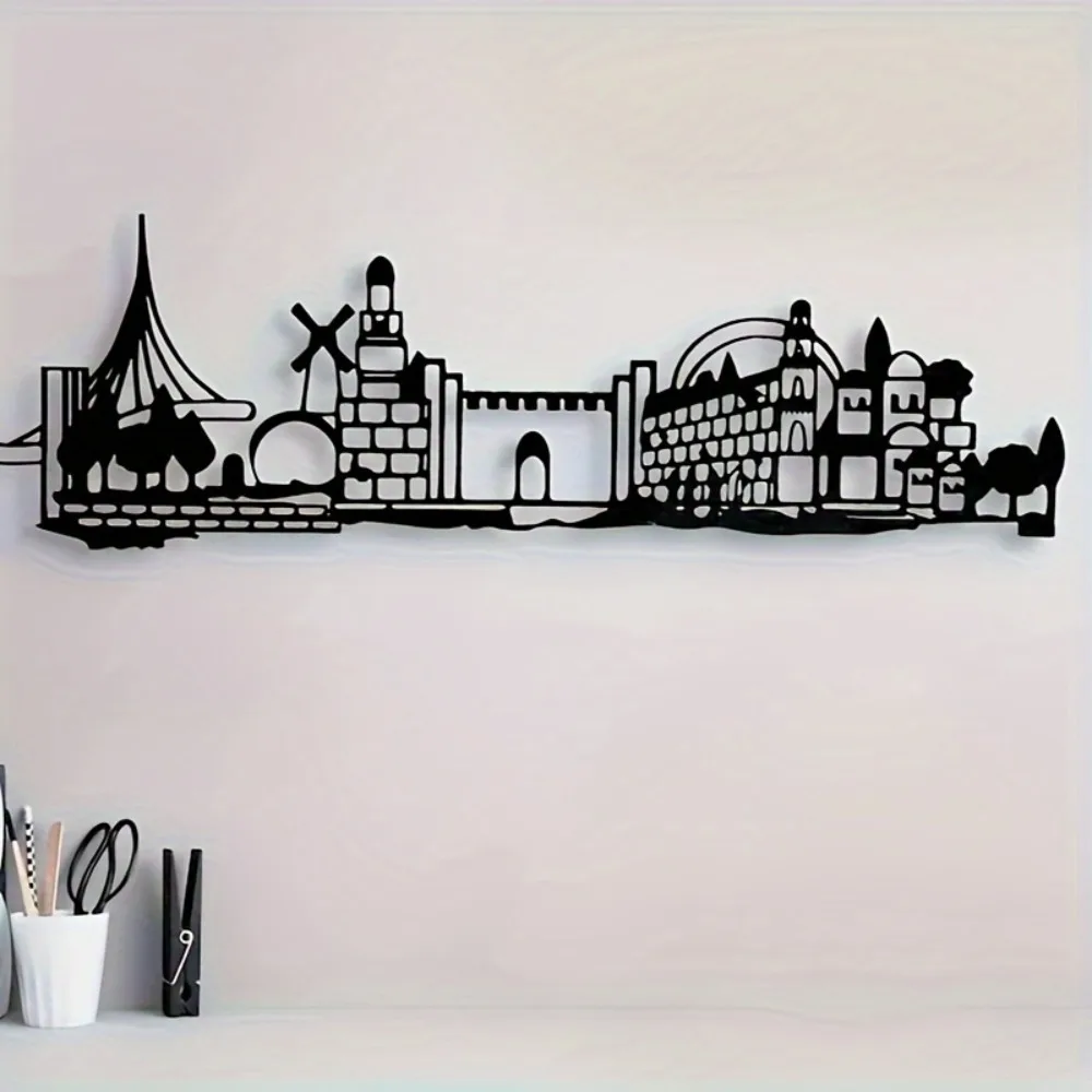 Wall Art - CIFBUY Demir Duvar Sanatı Kudüs Manzarası