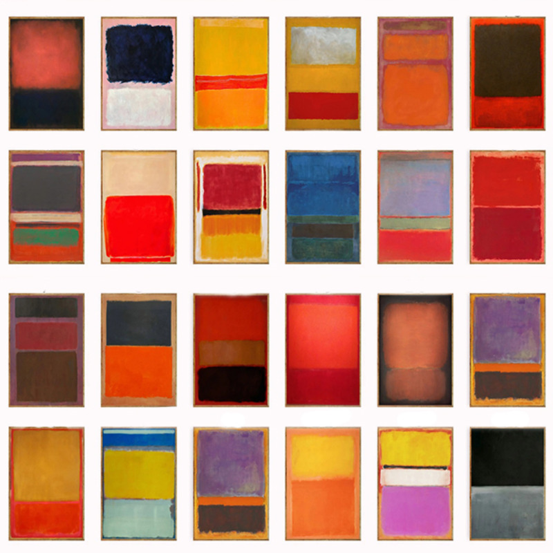 Abstract Canvas Set - Duvar Dekorasyonu, Mark Rothko Poster Setleri,