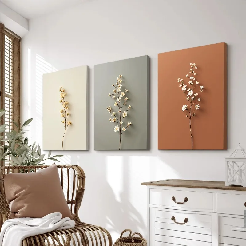 Çoklu boyutlarda, çerçevesiz 3 - Abstract Canvas Set incelemesi ve fiyatı