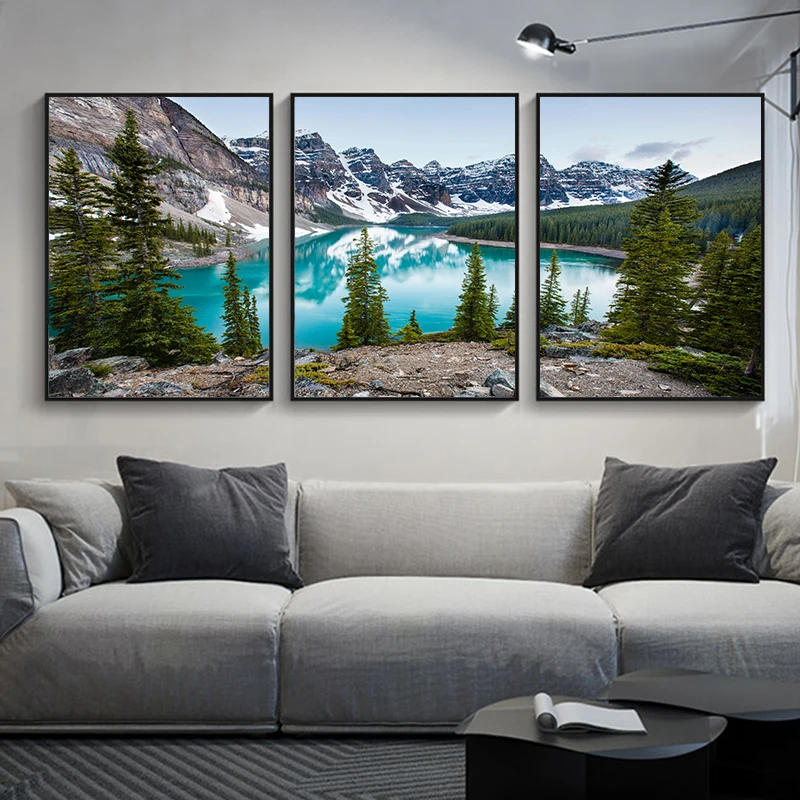 3 adet/takım Doğal Orman Manza - Abstract Canvas Set incelemesi ve fiyatı