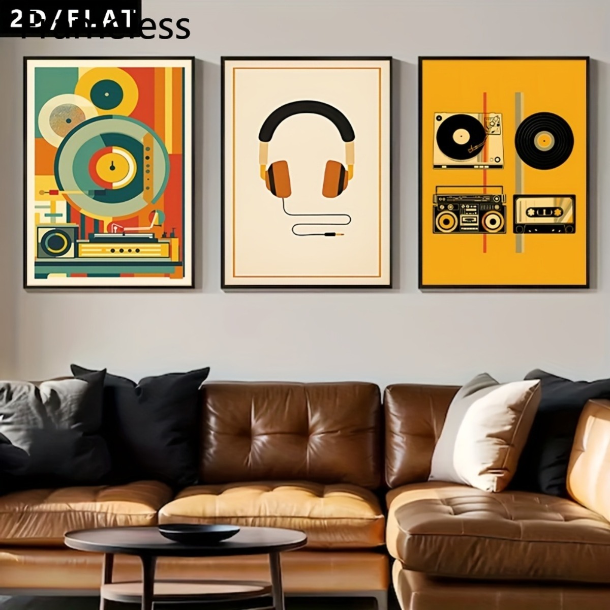 (Çerçevesiz 3 Adet) - 2 Boyutl - Abstract Canvas Set incelemesi ve fiyatı