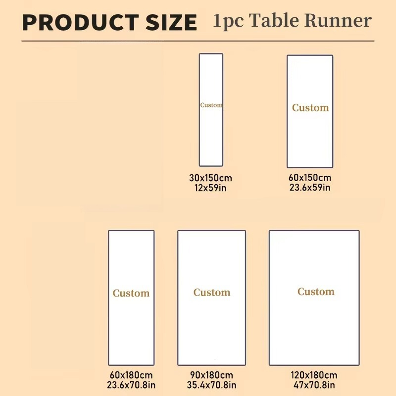 Özel tasarım, tek parça polyes - Table Runner incelemesi ve fiyatı
