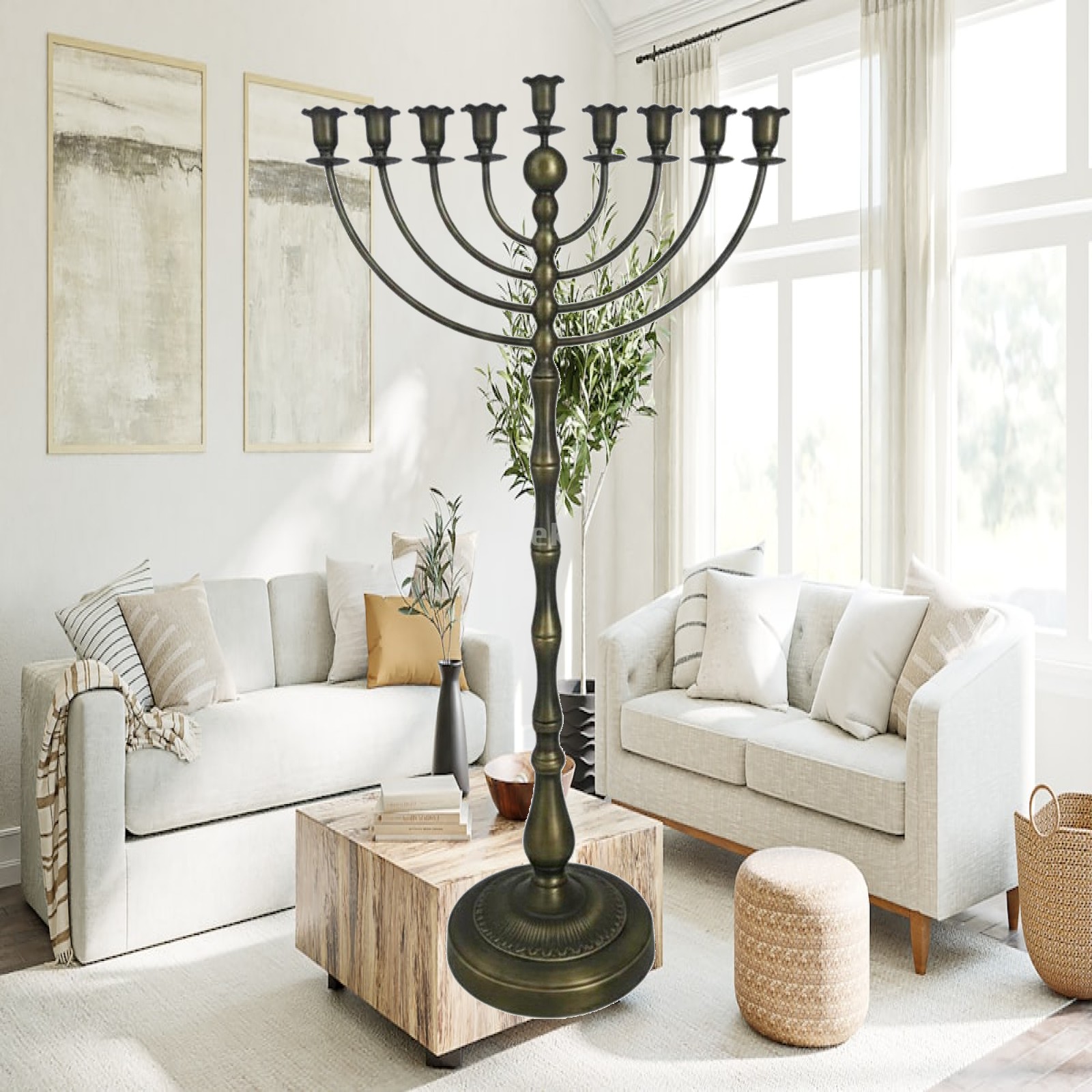 Yüksek Bronz Şamdan, 9 Dallı,  - Candle Holder Decor incelemesi ve fiyatı