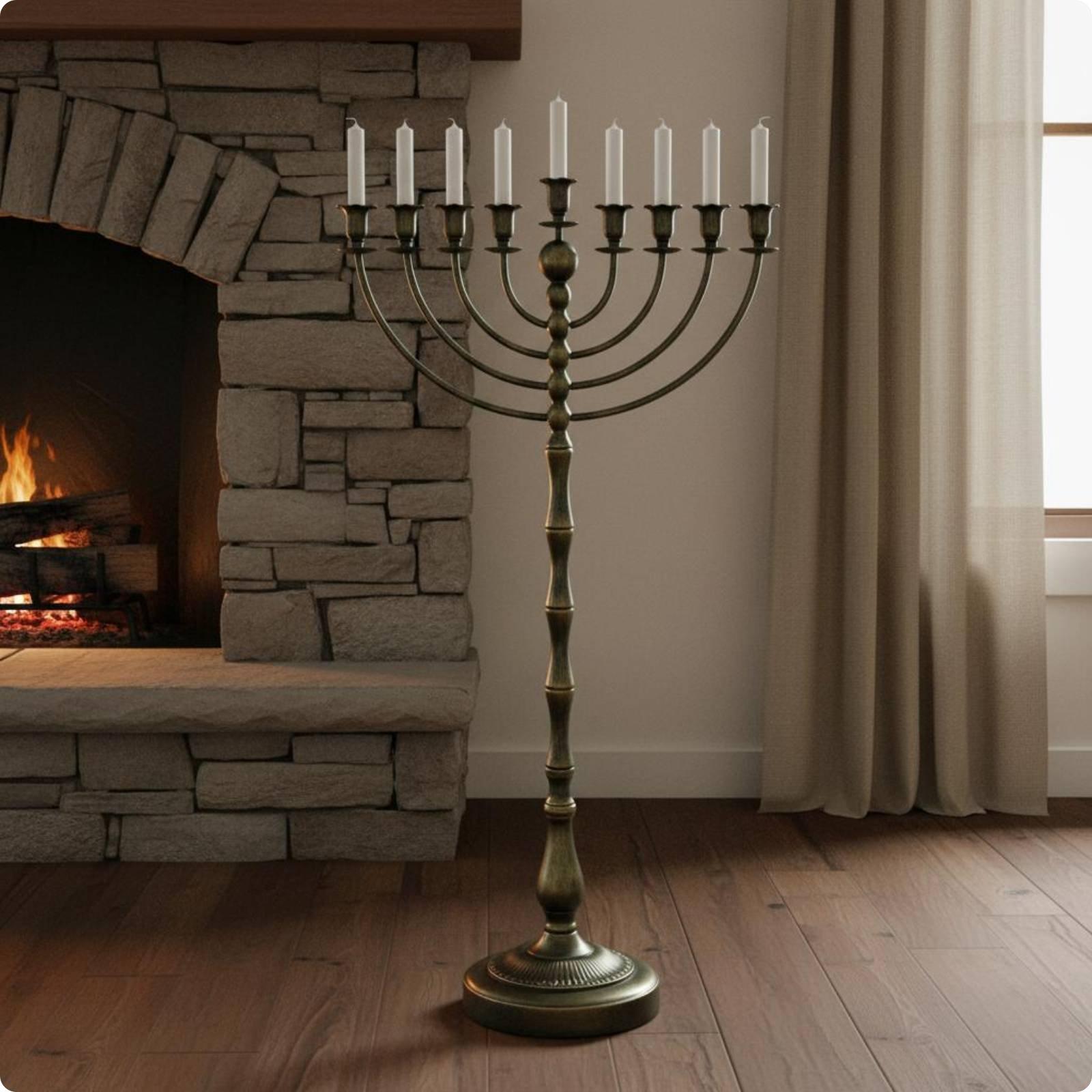 Yüksek Bronz Şamdan, 9 Dallı,  - Candle Holder Decor incelemesi ve fiyatı